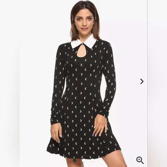 Hot Topic | Dresses | Hot Topic Moon Print Longsleeve Collared Dress | Poshmark Hot Topic | Dresses | Hot Topic Moon Print Longsleeve Collared Dress | Poshmark